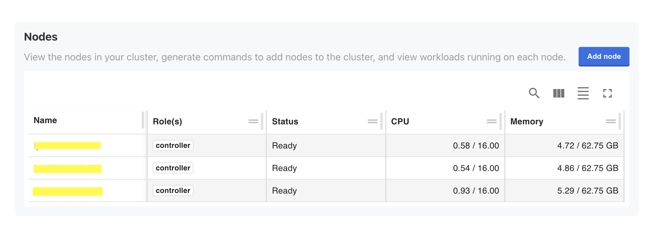 Image of the overview screen